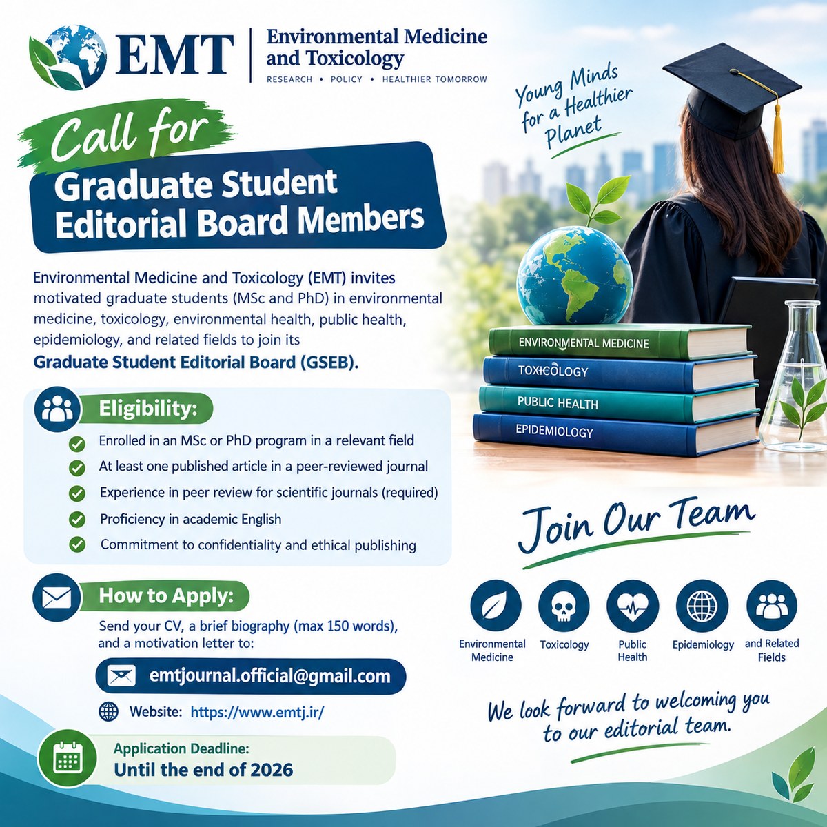 Call for Graduate Student Editorial Board Members